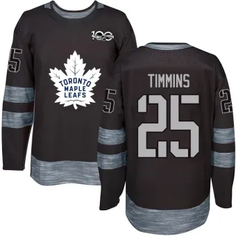 Men's Conor Timmins Toronto Maple Leafs 1917-2017 100th Anniversary Jersey - Black Authentic