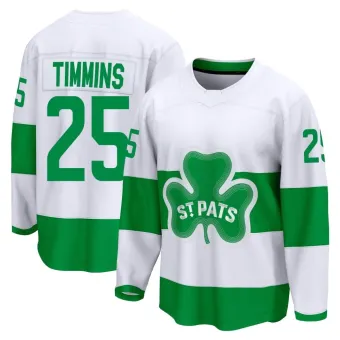 Men's Conor Timmins Toronto Maple Leafs St. Patricks Alternate Premier Jersey - White Breakaway