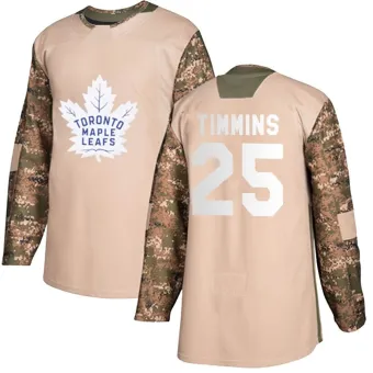 Men's Conor Timmins Toronto Maple Leafs Veterans Day Practice Jersey - Camo Authentic