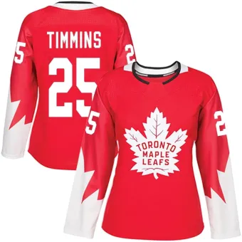 Women's Conor Timmins Toronto Maple Leafs Alternate Jersey - Red Authentic