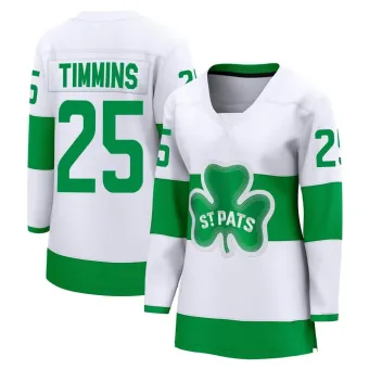 Women's Conor Timmins Toronto Maple Leafs St. Patricks Alternate Premier Jersey - White Breakaway